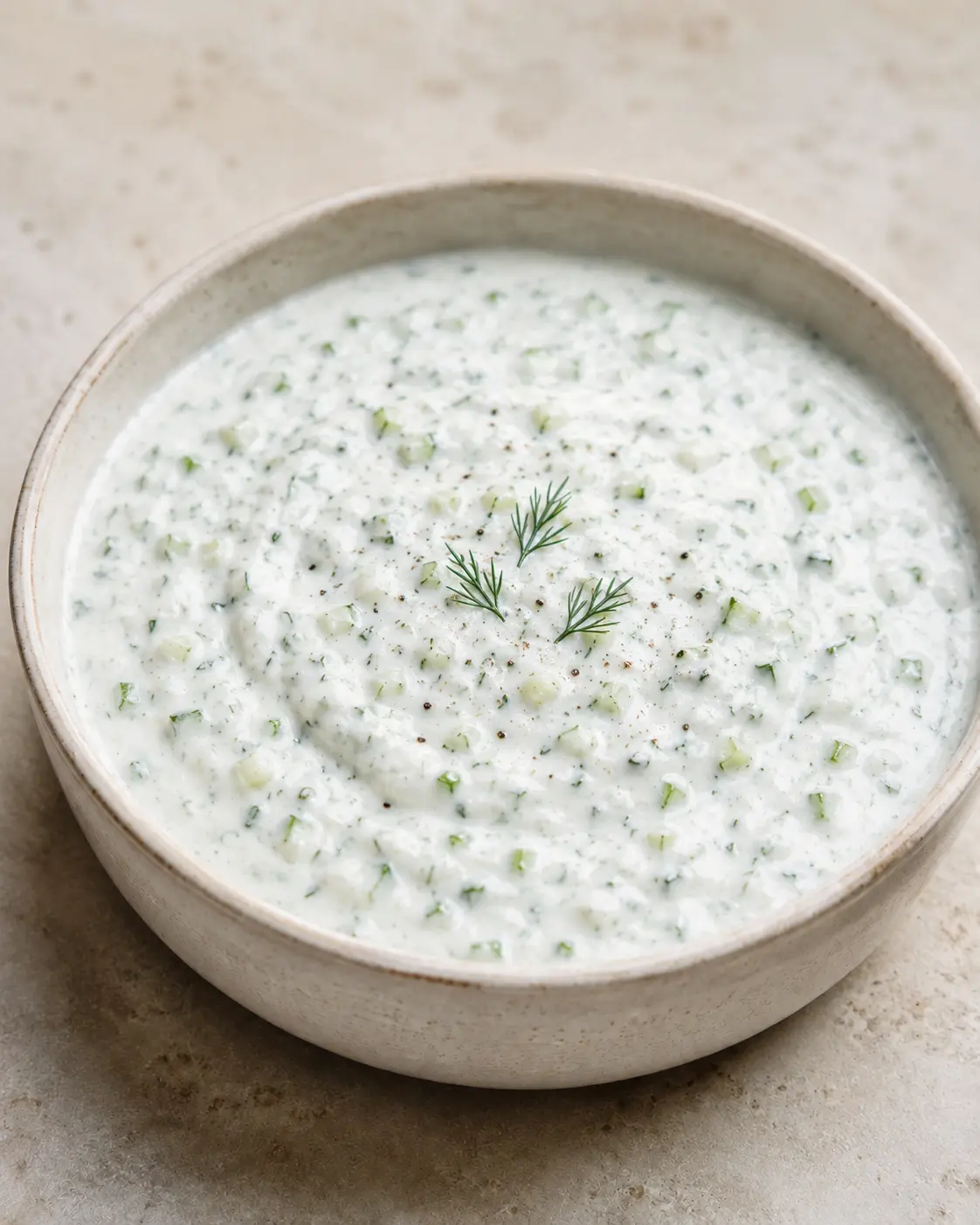 Organic Cucumber Yogurt with cucumber and fresh herbs